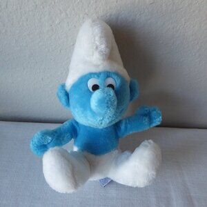 Smurf Vintage Wallace & Berrie Co. Blue White Plushy Plush Stuffed Animal 1979